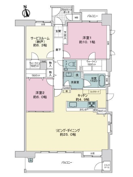 フローレンス上幟町グランドアークの間取図