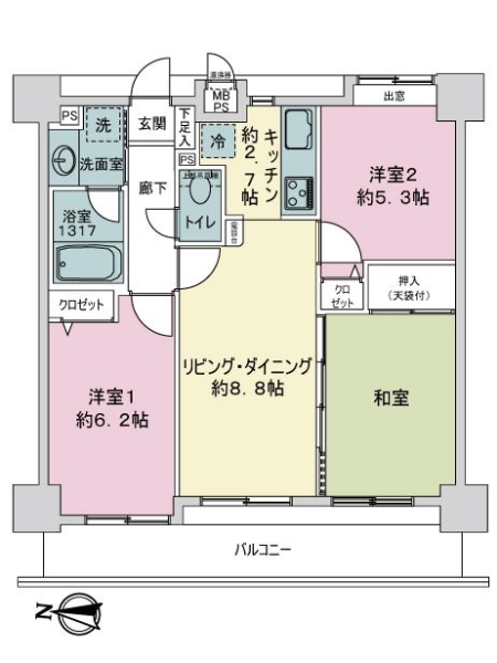 ライオンズステーションプラザ西大島の間取図