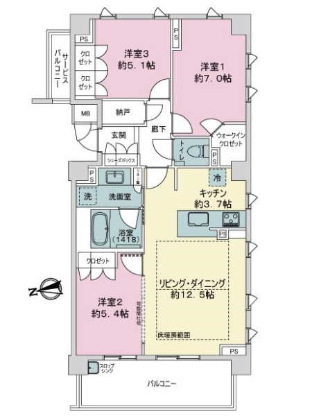 プレミスト茶屋ヶ坂駅前の間取図