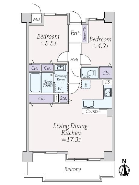 ヴェルドール芦屋の間取図