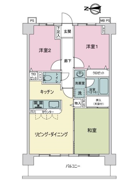 ライオンズガーデンシティ船橋の間取図