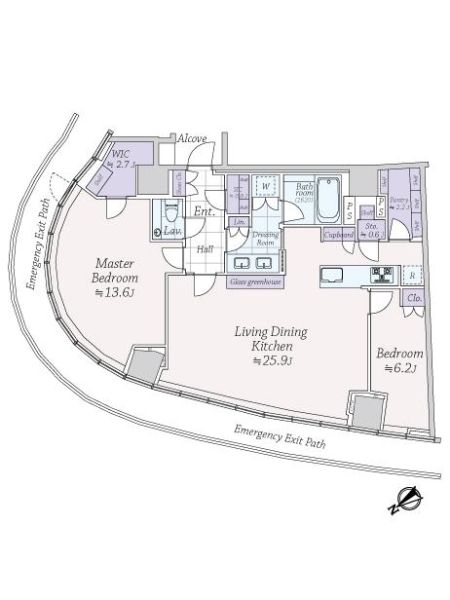 パークコート青山ザ　タワーの間取図