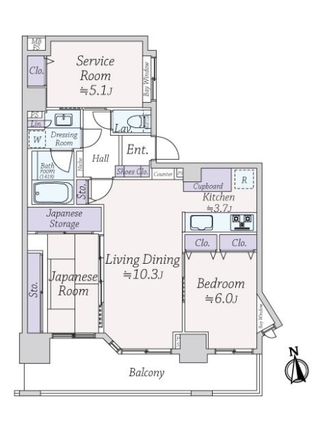 ライオンズグローベル浅草雷門の間取図