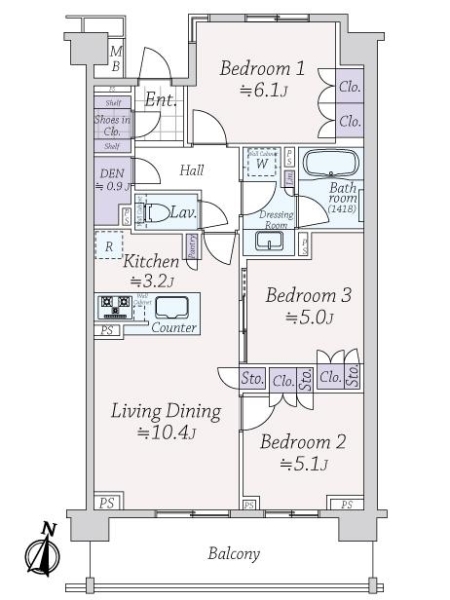 ブランズ湘南台の間取図