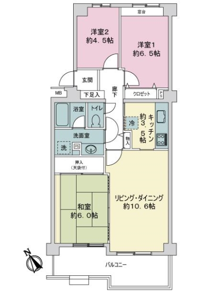 御器所パーク・マンションの間取図