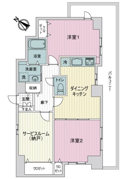 シャロン志村坂上セカンドステージの間取図