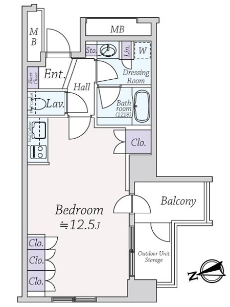 スカイグランデ汐留の間取図