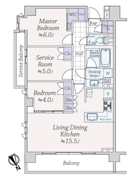 ディアナコート尾山台翠景の間取図