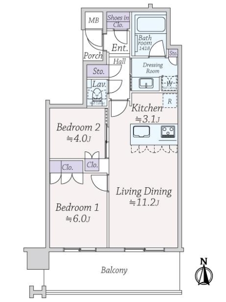 MJR堺筋本町タワーの間取図