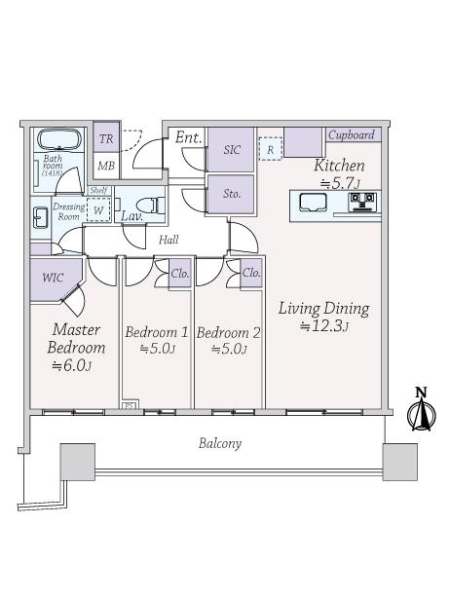 パークタワー晴海の間取図