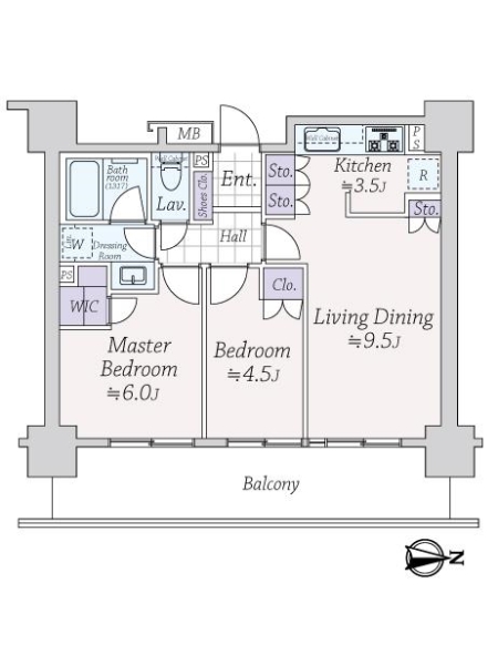 アールブラン西蒲田の間取図