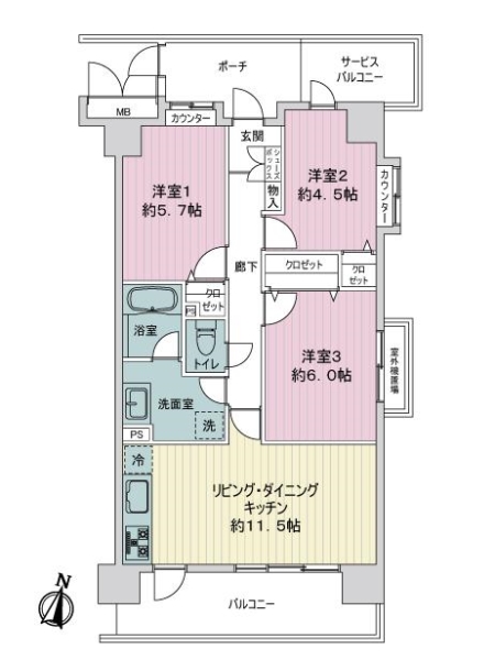 ダイアパレス京葉蘇我2の間取図
