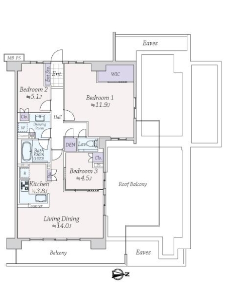 ザ・シーズンズ グランアルト越谷レイクタウンの間取図
