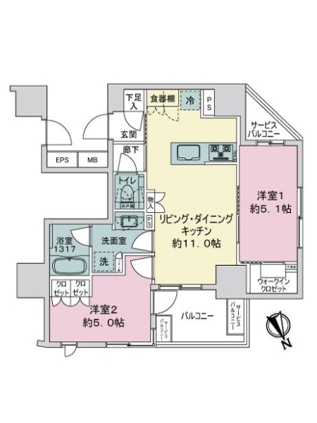 ルネ文京白山の間取図