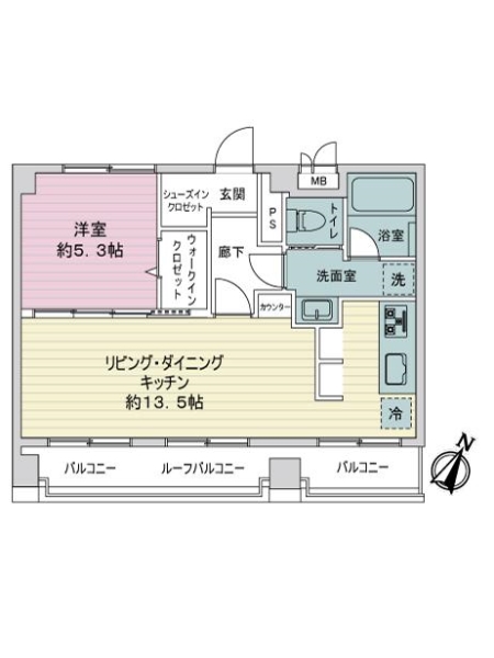ライオンズマンション王子第5の間取図