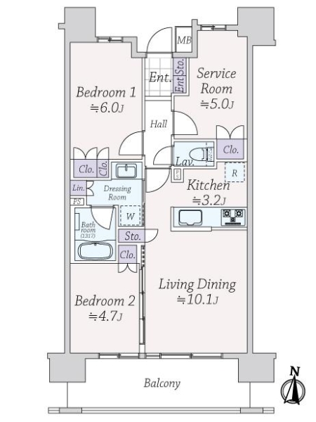 ザ・グランアルト綾瀬の間取図