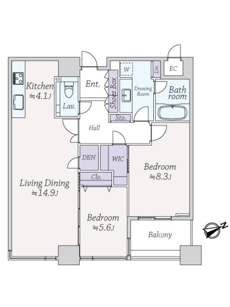 パークコート赤坂ザタワーの間取図
