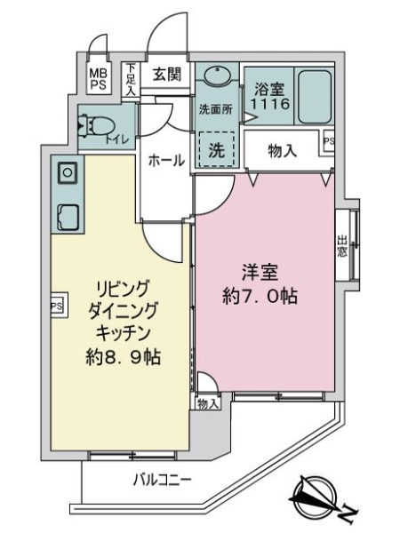 ライオンズマンション新神戸の間取図