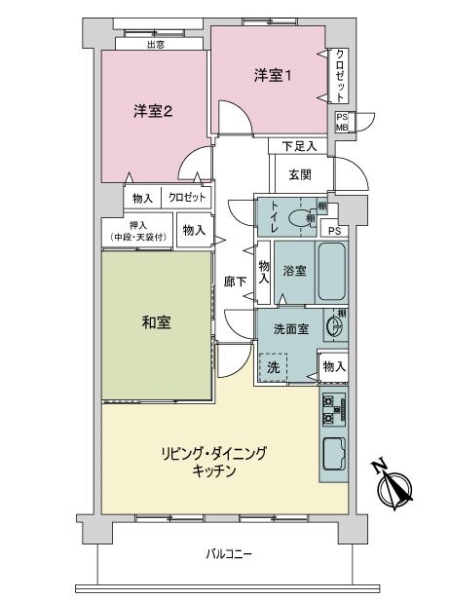 ライオンズマンション大高緑地の間取図