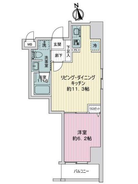 パテラ浅草今戸の間取図