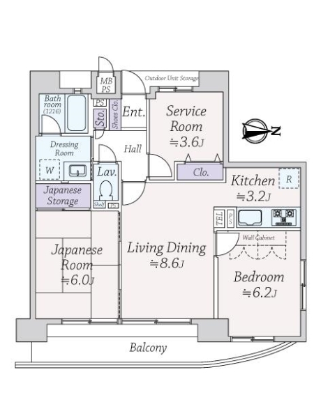 ライオンズマンション堂ヶ芝の間取図