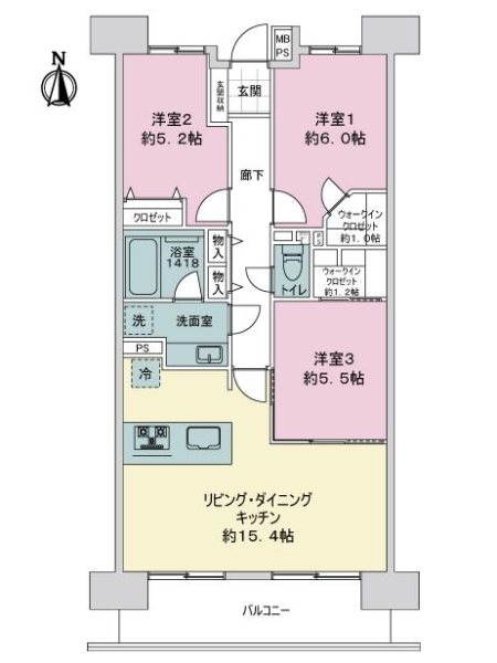ライオンズステージ大島ウエストアクエアの間取図