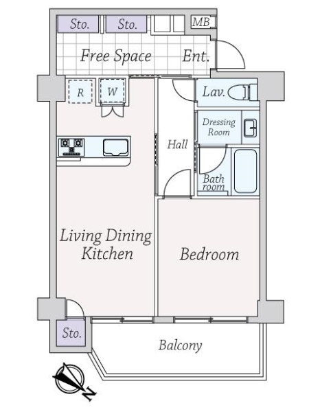 シャンボール弦巻の間取図