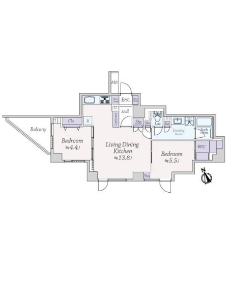 レグノ・ラフィネ南青山の間取図