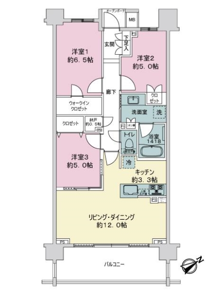 プラウド上麻生の間取図