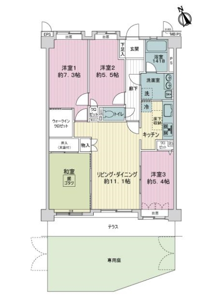 ライオンズガーデン金町リバーステージの間取図