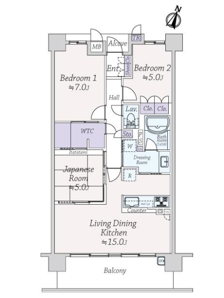 クレアコート上野芝ラベルヴィの間取図