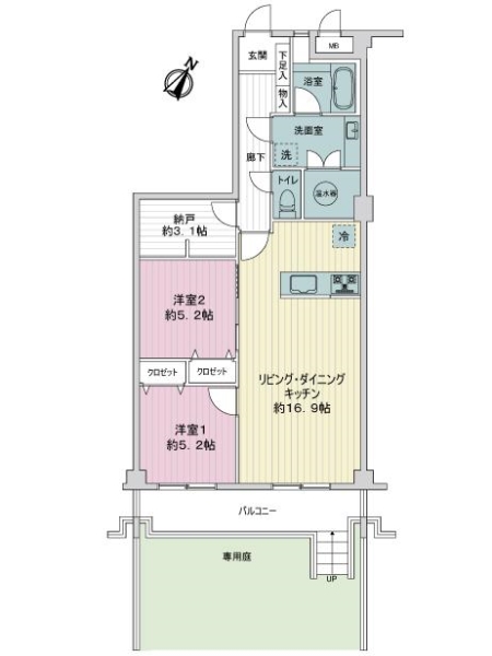 ライオンズマンションマキシム萩の宮の間取図