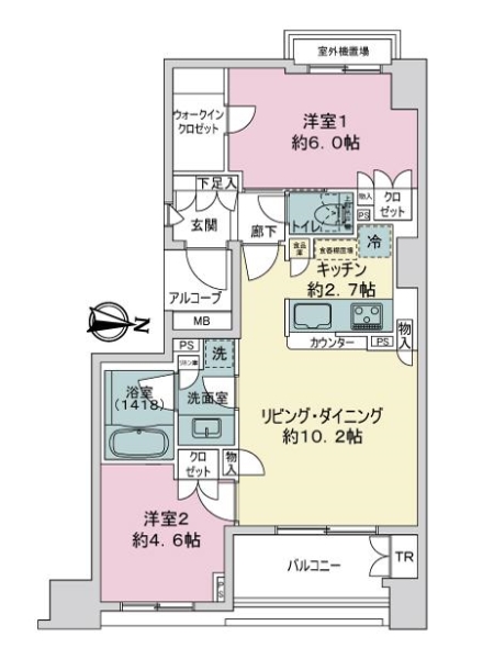 Ｄ’グラフォート西台の間取図