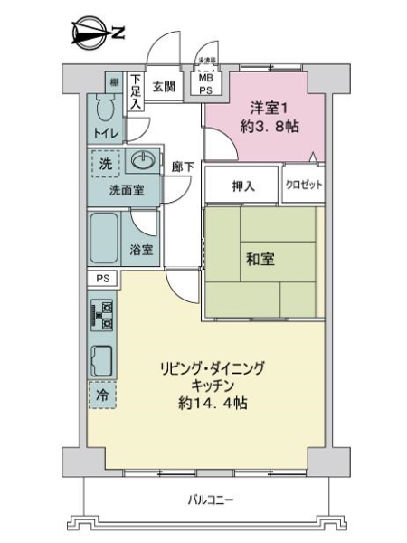 ライオンズマンション船橋第５の間取図