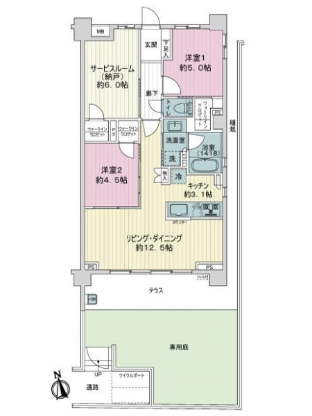 エクセレントシティ原木中山の間取図