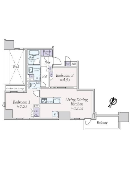 プラウド日本橋大伝馬町の間取図