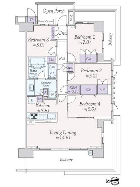 プラウド船橋二街区の間取図