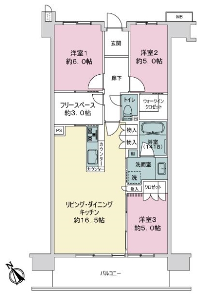 リビオ北千住の間取図