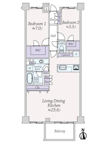 オープンレジデンシア広尾2の間取図
