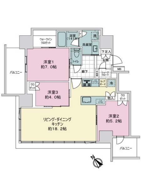 グランドメゾンThe池下ガーデンタワーの間取図