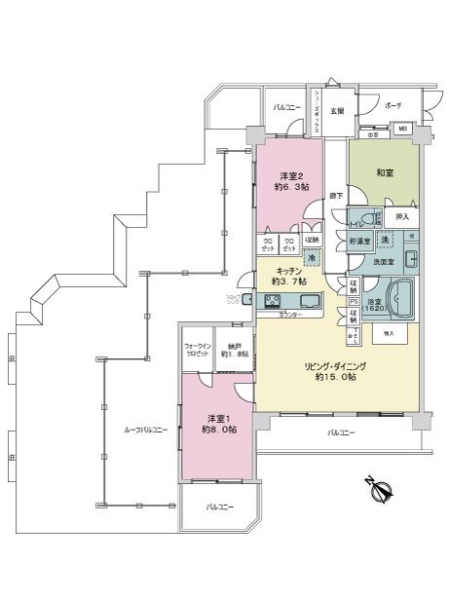 アルフェイス北千住の間取図