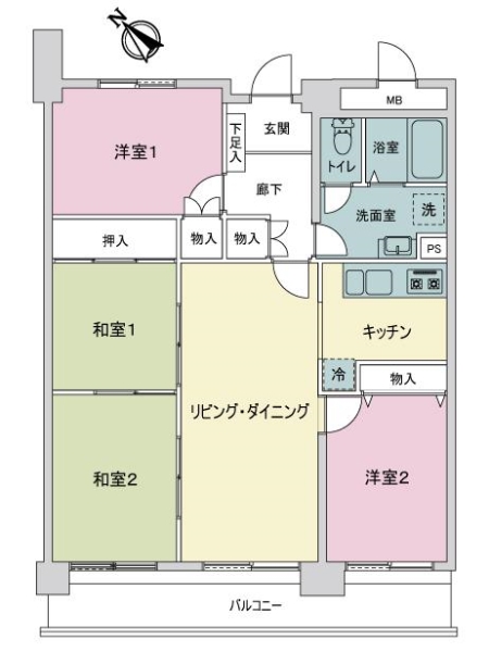 ライオンズマンション室見ガーデンの間取図
