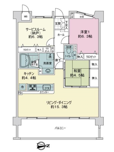 ポレスターセントラルシティ名西の間取図