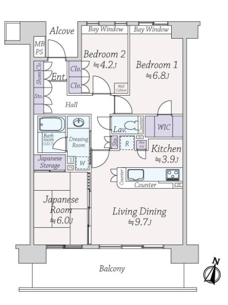 京急シティ多摩川の間取図