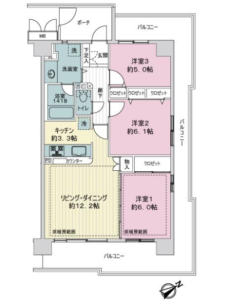 ルネ調布国領モア・クレストの間取図