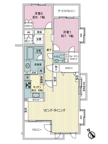 目白ヒルズの間取図