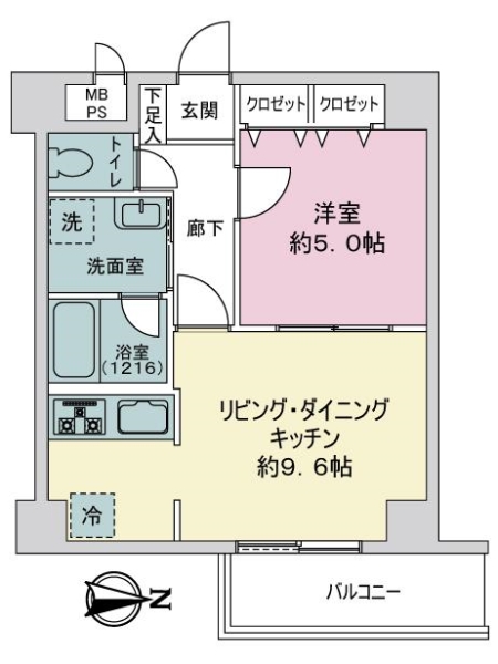 ライオンズマンション祇園の間取図