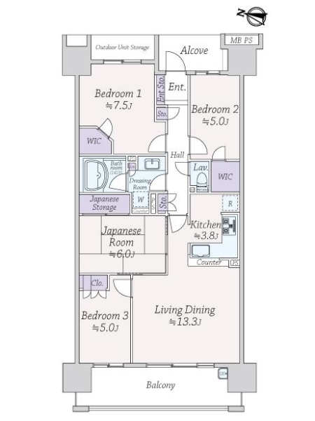 亀戸レジデンスの間取図
