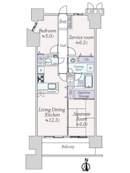 ライオンズマンション北梅田の間取図