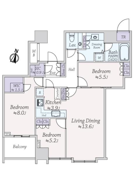 大崎ウエストシティタワーズの間取図